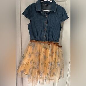 EUC Pink & Violet Girls Size 8 Dress Worn Once